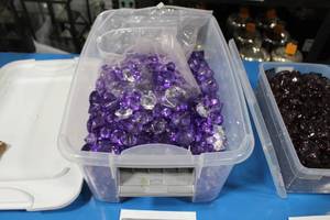 Lot of Plastic Gems ClearPurple