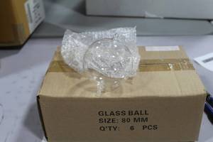Lot of (36) Glass Ball 80mm (in box)