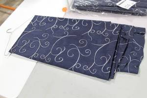 Lot of (10) Tablecloths 132D Navy Blue