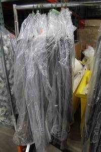 Lot of (8) Tablecloths 132D BlackWhite Stripe