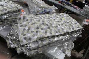 Lot of (9) Tablecloths 132D GreyWhite