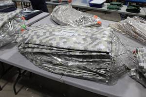 Lot of (10) Tablecloths 132D GreyWhite