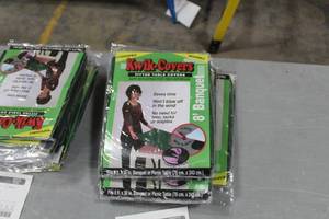 Lot of (10) Kwik Covers 8 Banquet Fitted Table Covers ReusableDisposable Green (in package)