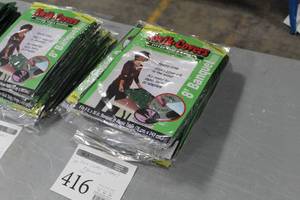 Lot of (10) Kwik Covers 8 Banquet Fitted Table Covers ReusableDisposable Green (in package)