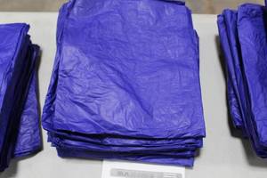 Lot of (10) Kwik Covers 8 Banquet Fitted Table Covers ReusableDisposable Blue