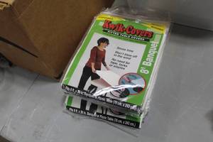 Lot of (9) Kwik Covers 8 Banquet Fitted Table Covers ReusableDisposable White (in package)
