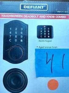 Aged Bronze Castle Electronic Single Cylinder Neo Touch Deadbolt with Hartford Passage Knob Combo Pack