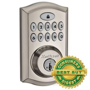 1 Powerbolt2 Satin Nickel Single Cylinder Electronic Deadbolt Featuring SmartKey Security AND 1 SmartCode 913 Satin Nickel Single Cylinder Electronic Deadbolt Featuring SmartKey Security