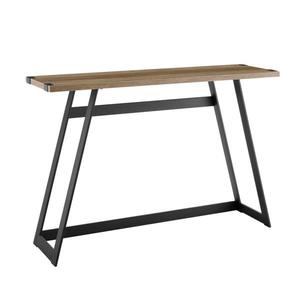 46 in. Dark WalnutBlack Standard Rectangle Composite Console Table