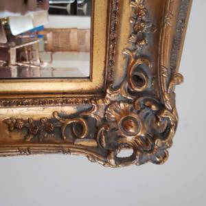 lot 167 image: Large Rectangular Ornate Gold Gilt Framed Wall Mirror