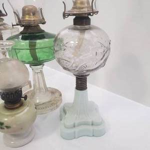 lot 197 image: Antique Oil Lamps Collection