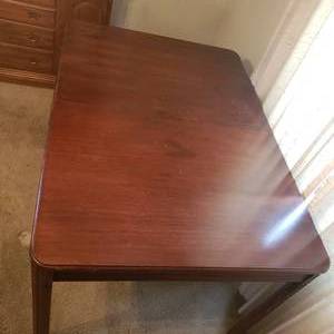 lot 159 image: Vintage Farmhouse Dining Table and Chairs