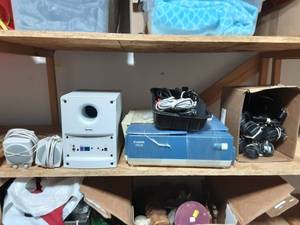 Canon Portable Copier & Boston Computer Audio Sub With Box Of Cables