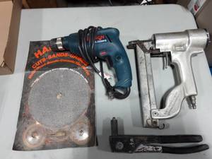 Bosch 38 Drill, Grinding Wheel & Senco Pneumatic Stapler (Industrial)