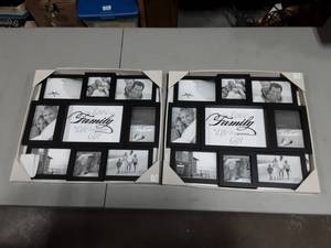 2-New Family Collage Frames Marked $19.95 Each.