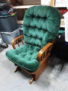 Glider Chair Velvet Cushions-Great Condition & Clean