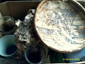 box of misc vases ...