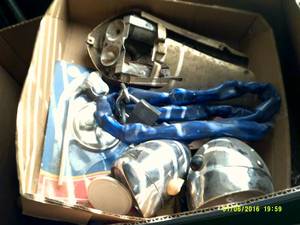 box with jorgensen clamp, knee pads...