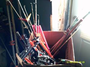 box full of ices fishing rods and t...