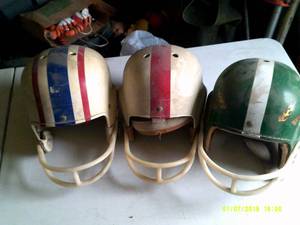 3 vintage small helmets 2 rawlings ...