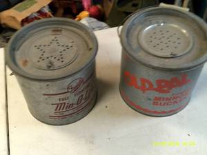 2 vintage minnow metal minnow bucke...
