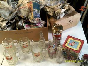 vintage glassware and a jack in the...
