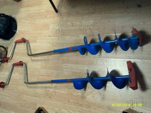 2 hand ice augers ...