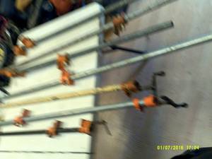 7 long clamps ...