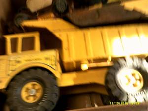 box of vintage tonka trucks ...