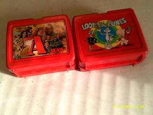 2 vintage lunch boxes a-team and lo...