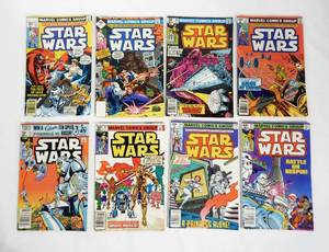 lot 28 image: Lot of 8 Vintage Star Wars Comic Books