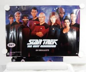 lot 73 image: Lot of 19 Vintage 1991 Star Trek The Next Generation Video Release Posters