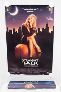 lot 75 image: Lot of 4 Vintage 1992 Straight Talk Two Sided Movie Posters