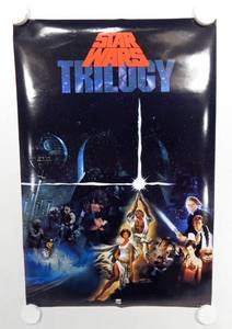 lot 26 image: Vintage 1990 Star Wars Trilogy Video Release Movie Poster