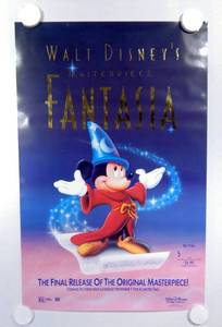 lot 33 image: Vintage 1991 Disney Fantasia Video Release Poster