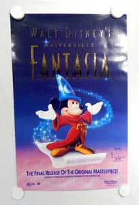 lot 37 image: Vintage 1991 Disney Fantasia Video Release Poster