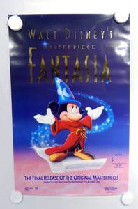 lot 38 image: Vintage 1991 Disney Fantasia Video Release Poster