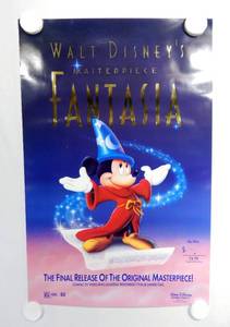 lot 40 image: Vintage 1991 Disney Fantasia Video Release Poster