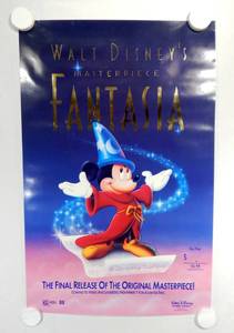 lot 42 image: Vintage 1991 Disney Fantasia Video Release Poster