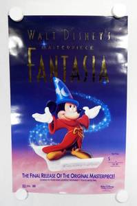lot 43 image: Vintage 1991 Disney Fantasia Video Release Poster