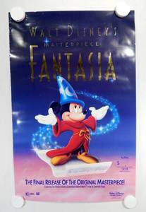 lot 45 image: Vintage 1991 Disney Fantasia Video Release Poster