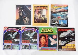 lot 95 image: Lot of Vintage 1970s Sci-Fi Magazines and Posters