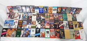 lot 102 image: Huge Lot of 60 Vintage VHS Movies - Most Are Promotional Screening Tapes