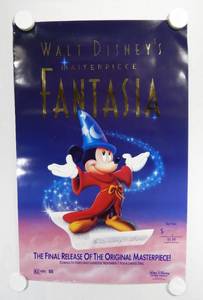 lot 46 image: Vintage 1991 Disney Fantasia Video Release Poster