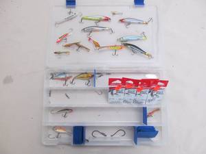 lot 55 image: tackle organizer ,Rapala lures