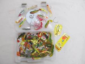lot 67 image: tackle organizer, lures