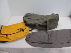 lot 209 image: Canvas bag, rod bag, utility bag