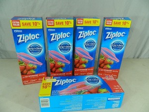 5 New Boxes of Ziploc Bags