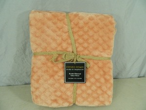 New Evoke Home Brushed Diamond Velvet Throw