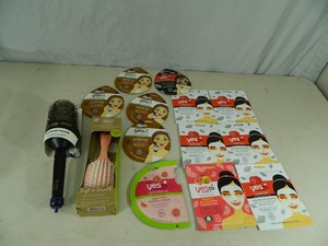 2 New Hair Brushes and 12 New Face Masks